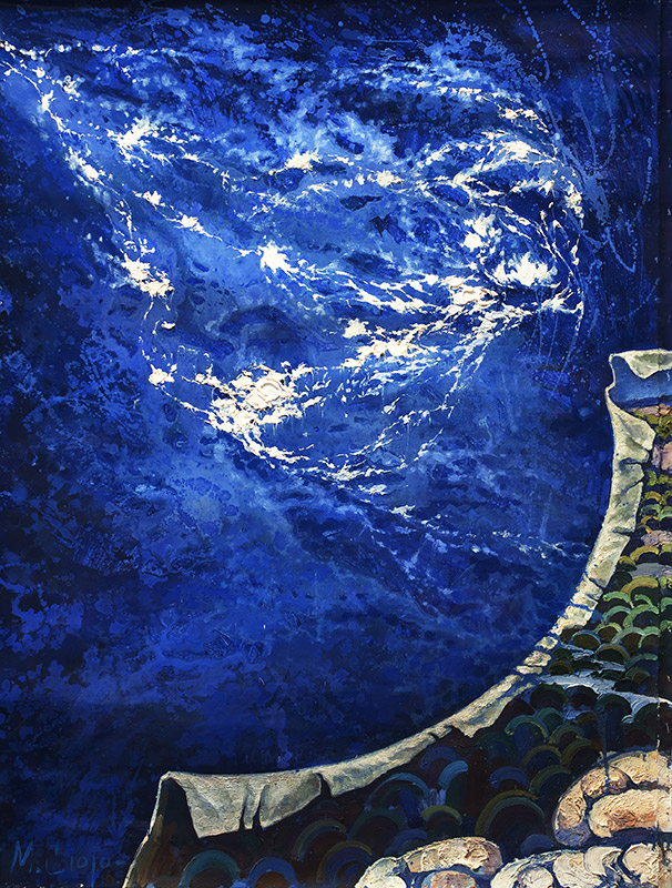 Маргарита Сюрина. На краю земли. Панорама горного Крыма с холма Чуфут-Кале (фрагмент)