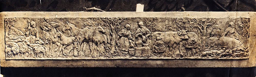 Sketch of a bas-relief for the pavilion “Animal Husbandry”